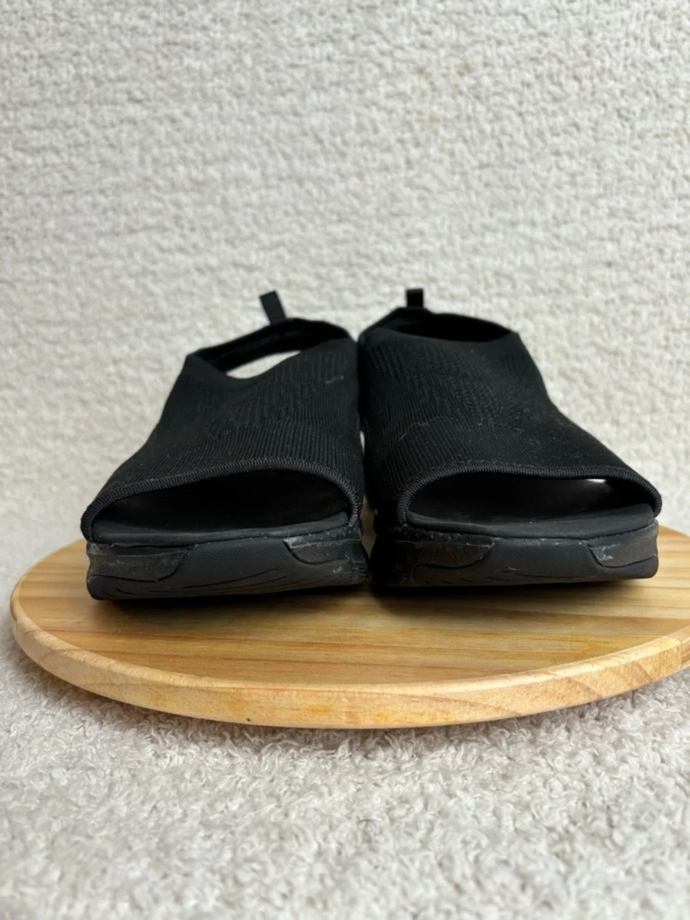 Skechers Sandals Womens 10 Black Arch Fit City Catch Open Toe